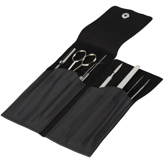 Conjunto de utensílios para microscopia Solingen em aço inoxidável (7 unidades)