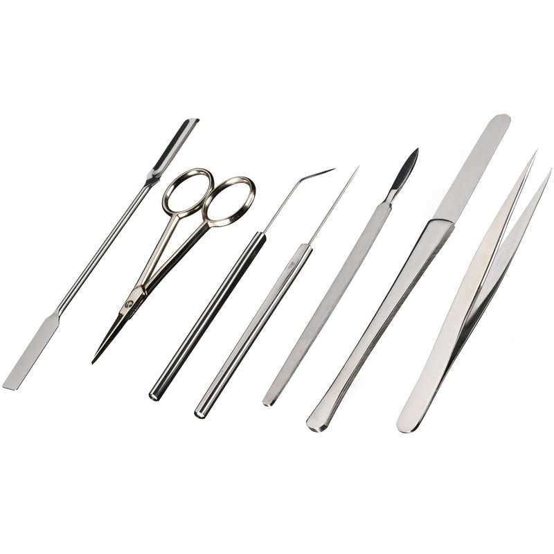 Load image into Gallery viewer, Conjunto de utensílios para microscopia Solingen em aço inoxidável (7 unidades)
