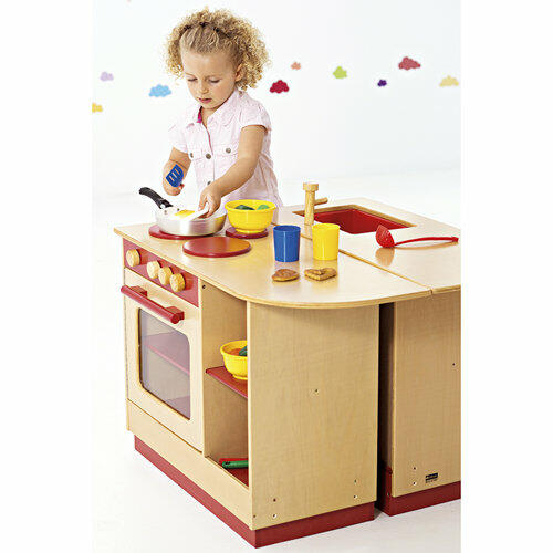 Móvel Combinado de Cozinha Vermelha