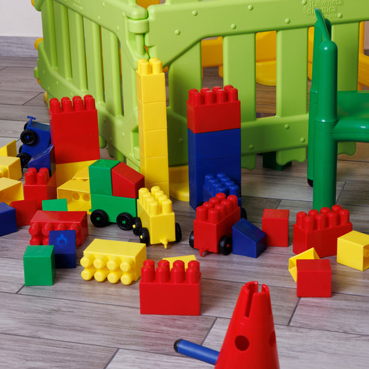 Conjunto de Blocos de Construção Coloridos Interligáveis