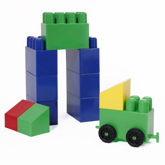 Conjunto de Blocos de Construção Coloridos Interligáveis