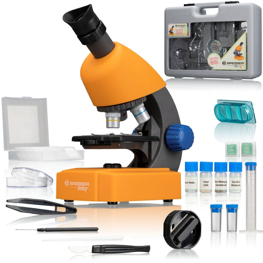Microscópio Junior 40x-640x com mala e complementos