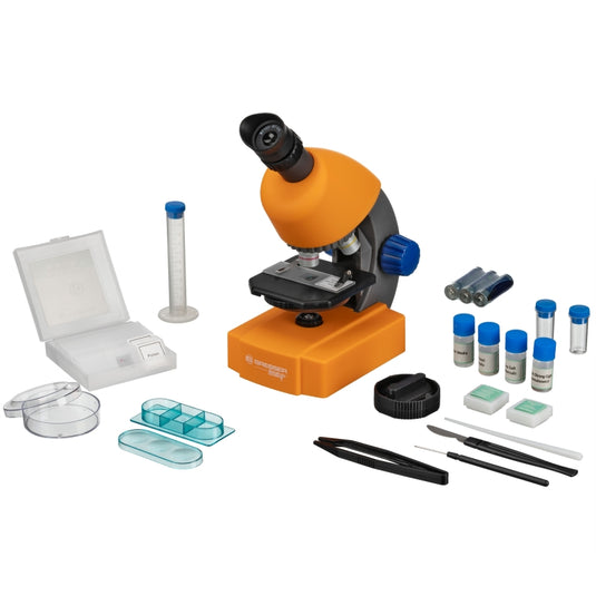 Microscópio Junior 40x-640x com mala e complementos