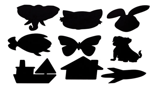 Quadro de formas para desenhar e colorir