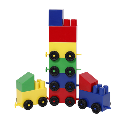 Conjunto de Blocos de Construção Coloridos Interligáveis