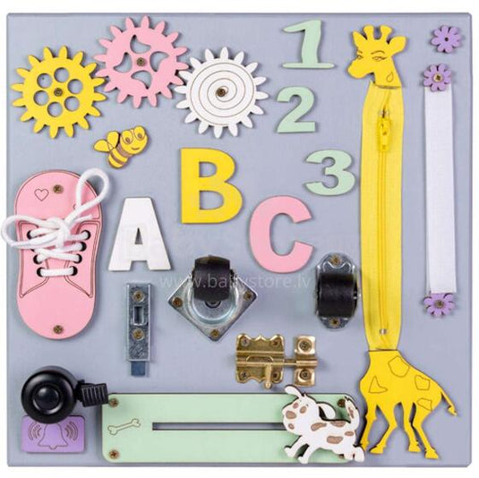 Painel Sensorial em Madeira Natural