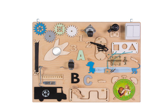 Painel Sensorial em Madeira Natural