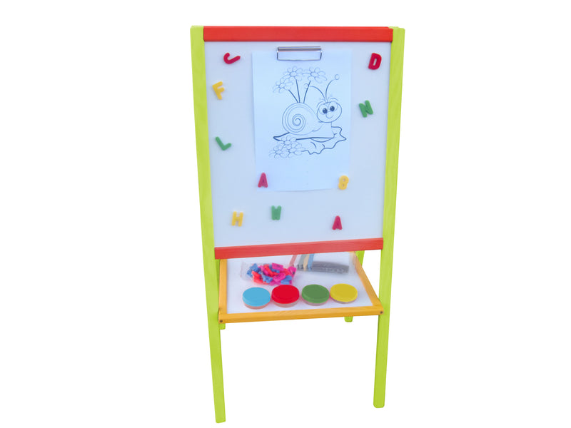 Carregar imagem para visualizador de galeria, Quadro Infantil Dupla Face com Acessórios – Madeira Colorida
