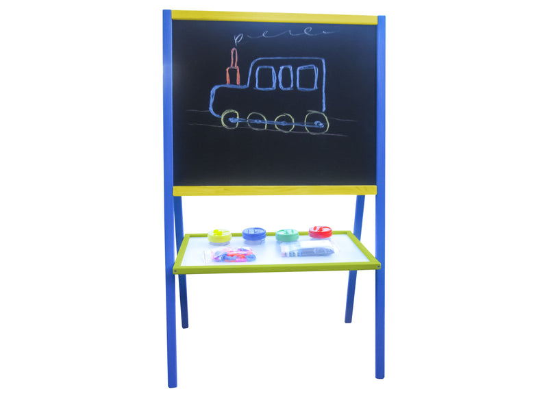 Carregar imagem para visualizador de galeria, Quadro Infantil Dupla Face com Acessórios – Madeira Colorida
