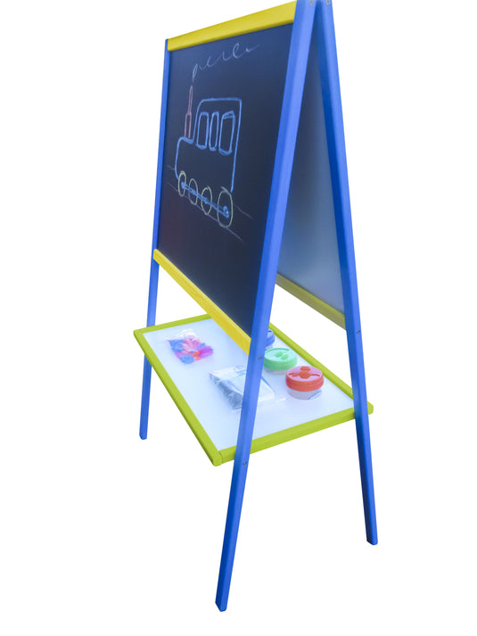 Quadro Infantil Dupla Face com Acessórios – Madeira Colorida