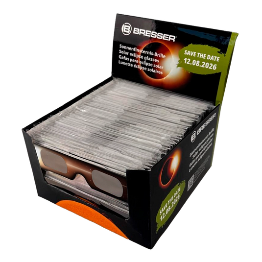Óculos para eclipse solar BRESSER em caixa expositora