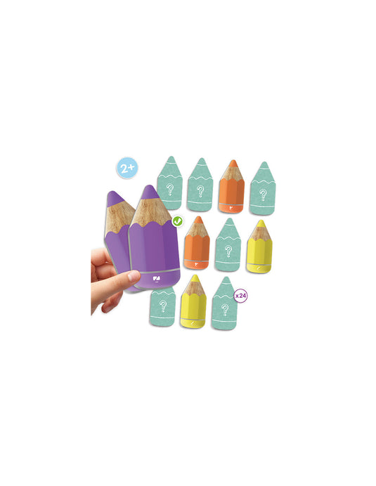 Jogo da Memória: lápis e respetivas cores