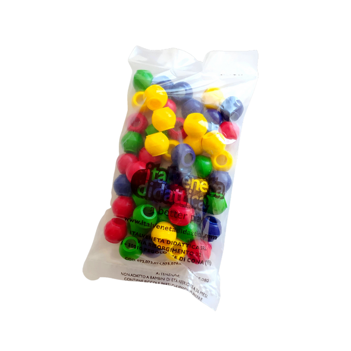 Juego de repuesto de 40 cuentas de plástico para ábaco multibase