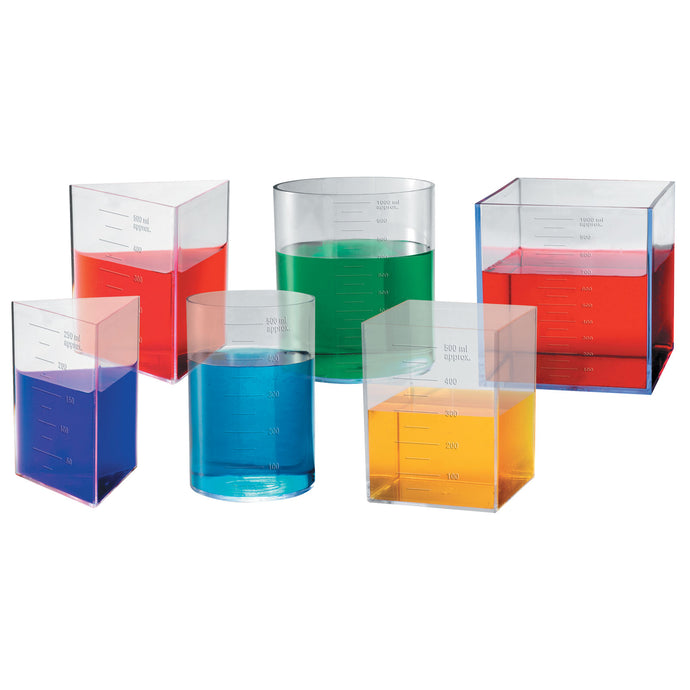 Set of volume conservation measures (set of 6 graduated solids)