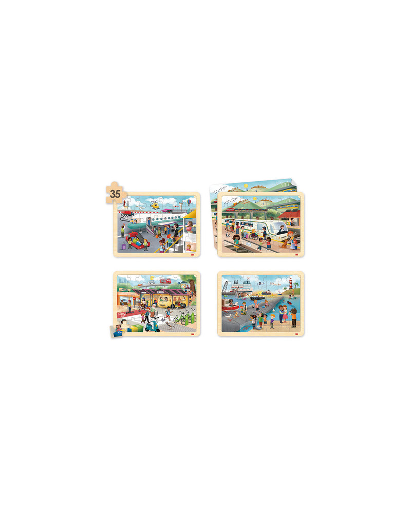 Carregar imagem para visualizador de galeria, Puzzle Meios de Transporte e Comunicação (conj. 4 unidades)
