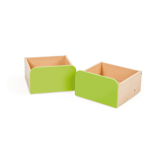 Book boxes with wheels (pair)