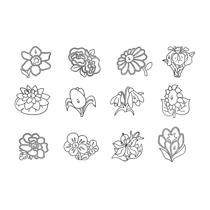 Flower stamps