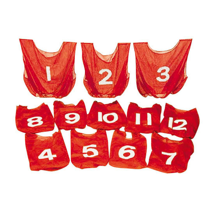 Vests with numbers (set of 12)