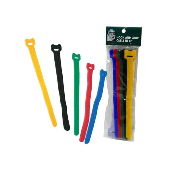 Set of 15 multicolor velcro cable ties 200 mm