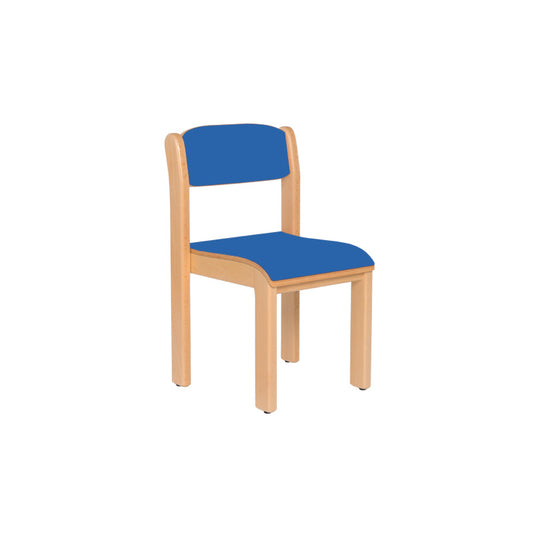 cadeira escolar em madeira azul