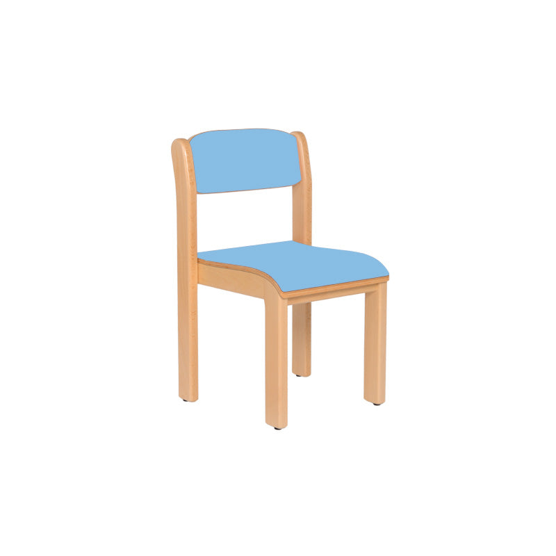 Carregar imagem para visualizador de galeria, cadeira escolar em madeira azul bebé
