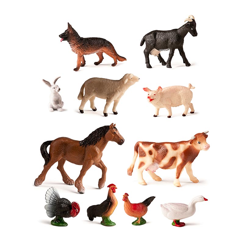 Cargue la imagen en el visor de la galería, Conjunto de 11 animais da quinta
