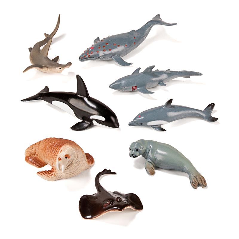 Cargue la imagen en el visor de la galería, Conjunto de 8 animais marinhos
