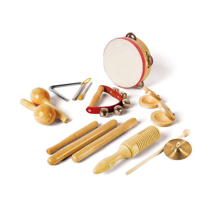 Conjunto de instrumentos musicais para pré-escolar