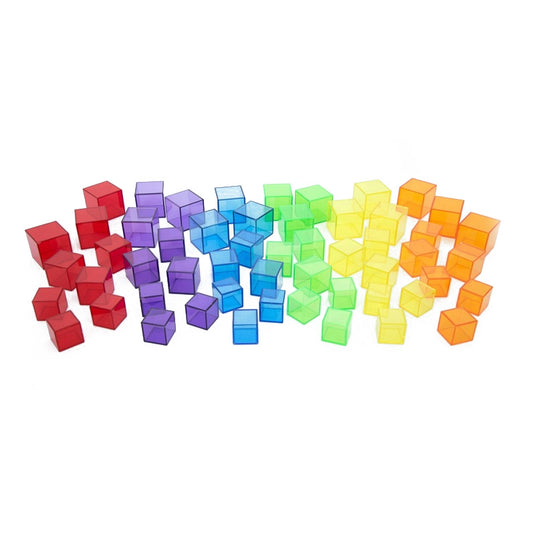 Conjunto de 54 cubos translúcidos