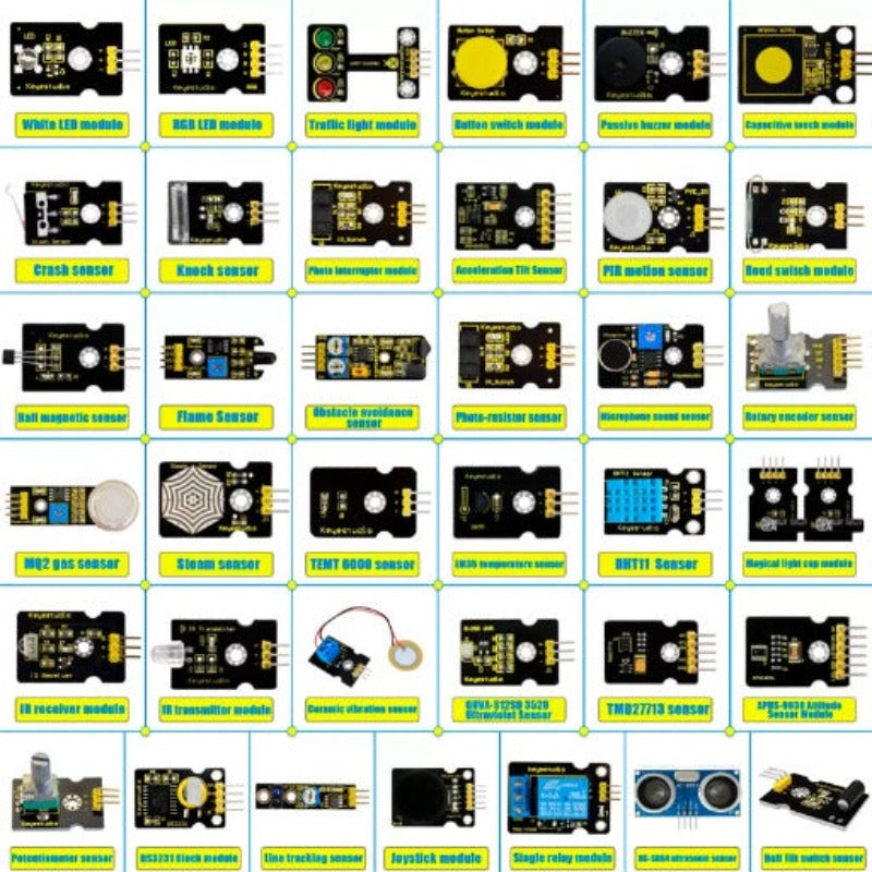 Carregar imagem para visualizador de galeria, Kit 37 em 1 Starter V2.0 Arduino Keyestuido (sem placa)
