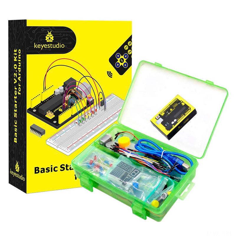Carregar imagem para visualizador de galeria, Kit Basic Starter V2 Arduino Keyestudio (com placa UNO R3)
