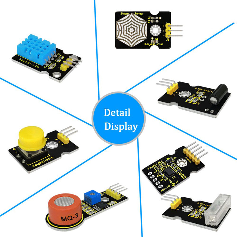 Cargue la imagen en el visor de la galería, Kit de 37 sensores para Arduino Keyestudio
