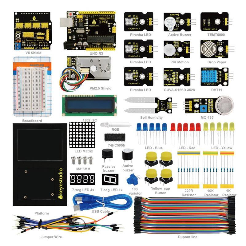 Cargue la imagen en el visor de la galería, Kit de Monitorização Ambiental para Arduino Keyestudio
