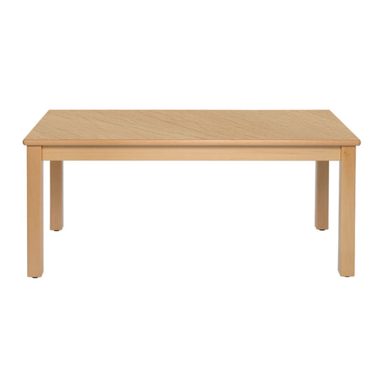 Mesa doble con estructura y patas de madera