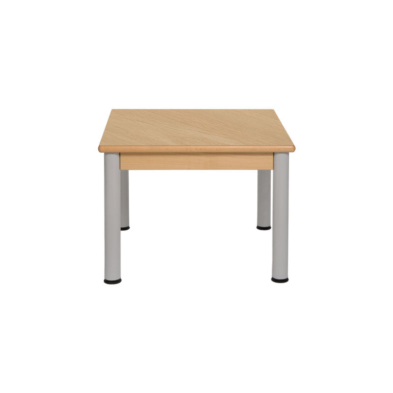 Carregar imagem para visualizador de galeria, Mesa individual com estrutura de madeira e pernas metálicas
