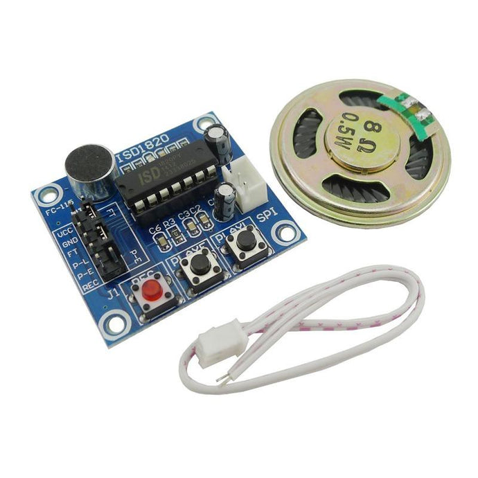Módulo gravador de voz ISD1820 com microfone som áudio altifalante para Arduino
