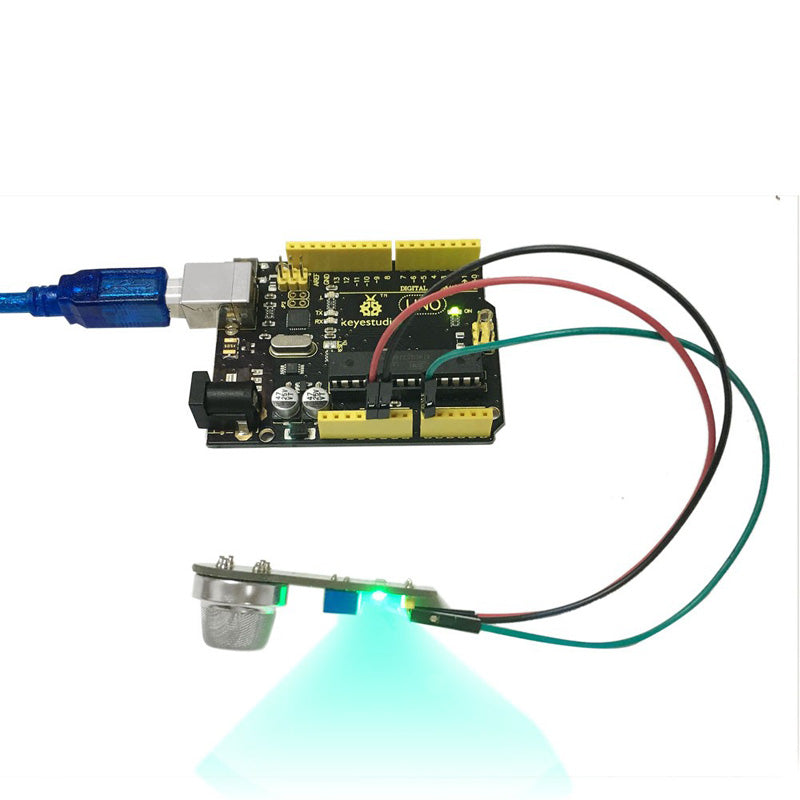 Carregar imagem para visualizador de galeria, Módulo sensor de gás analógico (MQ-2) para Arduino Keyestudio

