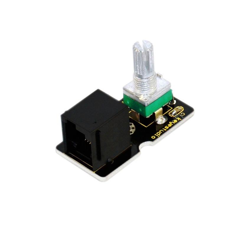 Carregar imagem para visualizador de galeria, Módulo sensor de rotação analógico (potenciómetro) para Arduino (Ligação EASY) Keyestudio
