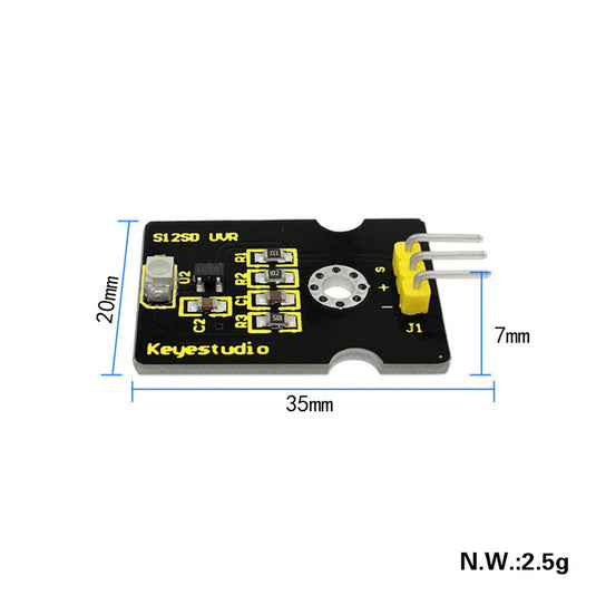 Módulo sensor de radiações ultravioleta GUVA-S12SD 3528 para Arduino Keyestudio