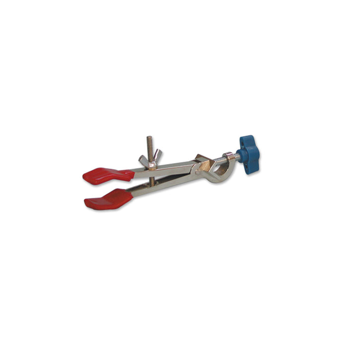 2-finger clamp for burettes and tubes with fixed nut, 7-25mm