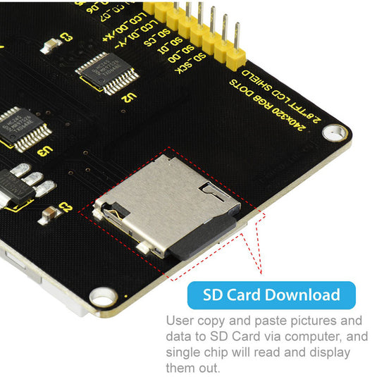 2.8'' TFT LCD touch shield for Arduino Keyestudio