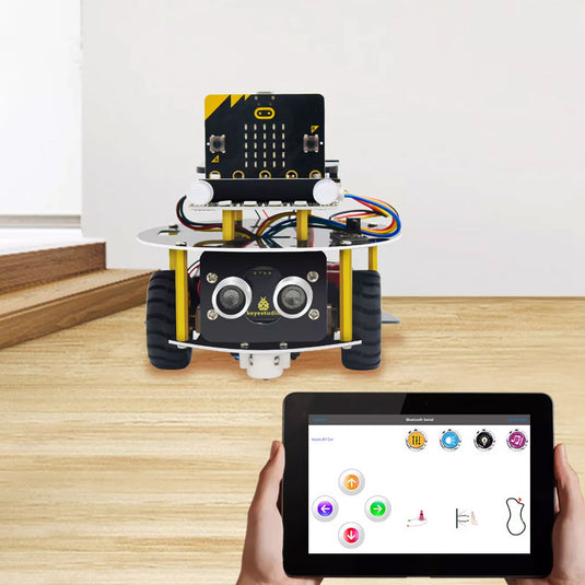 Coche robot mini Smart Turtle STEAM Micro:bit Keyestudio (sin tablero)