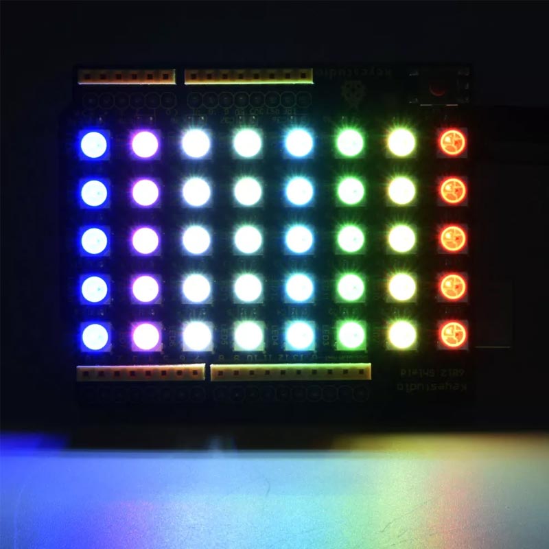 Carregar imagem para visualizador de galeria, Shield LED UNO R3 SK6812 5050 40Bits Arduino Keyestudio
