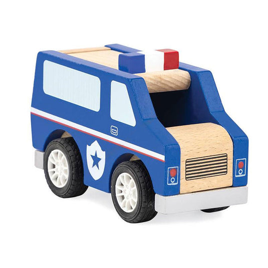 Veículo de madeira - carro da polícia